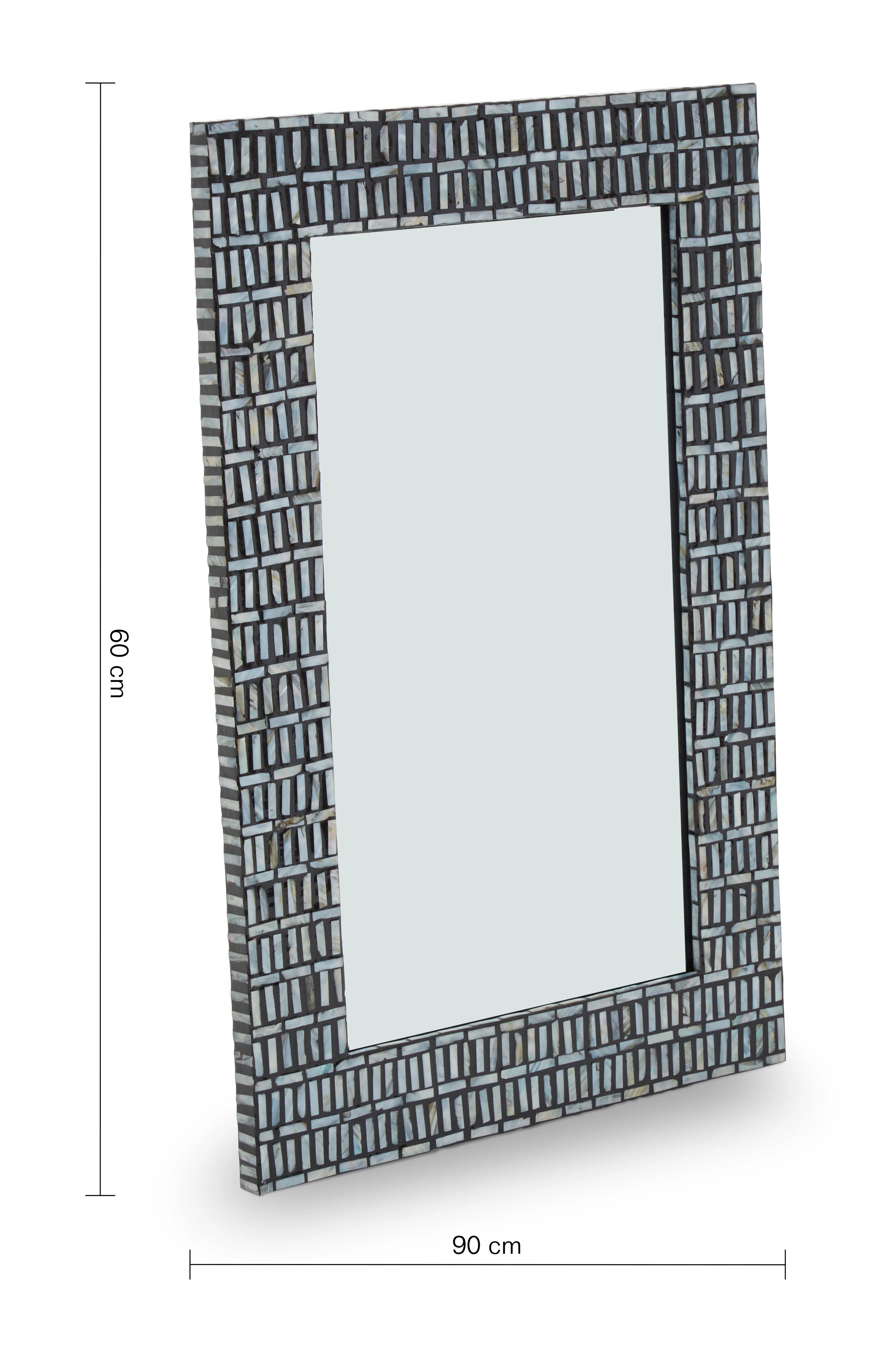 Kakuda Seashells Mosaic Frame Wall Mirror